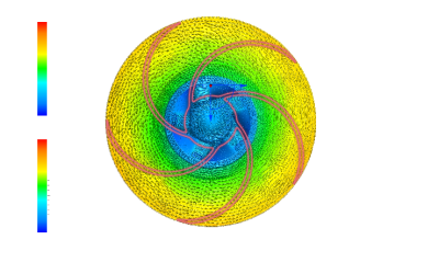 CFD-Pressure-contours_velocity-vectors-in-impeller